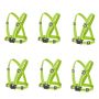 Set Of 6 Adjustable Highlight Reflective Straps Vest Belts AY093-001