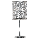 Table Lamp With Silver Patterned Shade
