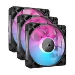 Corsair RX120 Rgb Icue Link 120MM Pwm 2100 Rpm Black Chassis Fan – Triple Pack & System Hub
