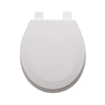 Splashworks White WOODEN Toilet Seat With Nylon Hinges