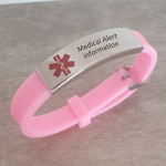 Milly Personalized Medical Alert Wrist Strap Stainless Steel Adjustable Strap Ready In 3 Days