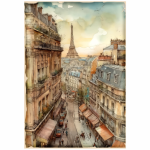 Tear Resistant Deco Print Paris Streets