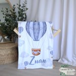 Personalised Fleece Blanket Hot Air Balloon For Zuan