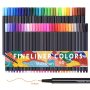Art Fineliner Colored Pens 60 Colors 0.4MM Fine Point Pens For Coloring Drawing Detailing Writing Note Taking Calendar And Journal Art Projects
