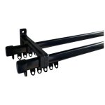 Curtain Track Double Black 3.5M