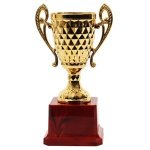 Trophy Pl Cup 15CM Gold W diamond Shape 1965