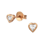 C991-C35064 - Rose Gold Over 925 Sterling Silver Tiny Earrings 4MM