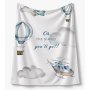 Air Balloon Personalised Fleece Blanket Airplane And Air Balloon Flying