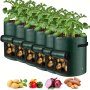 6pcs Potato Grow Bags 26.5 L/37.85 L Planting Growing Bag With Flap And Handles Plant Container Planter Pot For Potato Flowers Mushroom Tomato And Vegetables Green