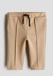 Crease-leg Joggers - Beige