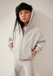 Velour Zip-through Hoodie - Grey
