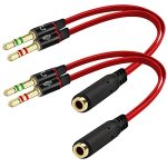 Saitech It Headphone Splitter Cable For Computer 3.5MM Female To 2 Dual Male Headphone Microphone Y Splitter Cable MIC Audio Ste