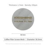 Coffee Accessories Puck Screen Reusable Heat Resistant 58.5MM 1.7MM