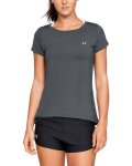 Women's Heatgear Armour Short Sleeve - Pitch Gray Md