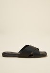 Cotton On Sophie Xover Slide - Black Smooth Pu