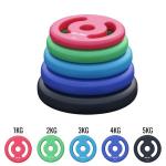 Neoprene Plate Set 2X 3KG - Light Blue