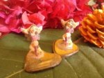 Small Fairy With Pink Dress On Stone L3
