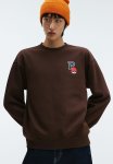 Loose Fit Sweatshirt - Brown Multi