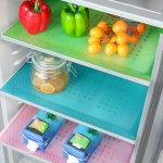 4PCS Washable & Cuttable Fridge Liners - Thermal Insulated Mold & Moisture Proof Drawer And Cabinet Mats For Kitchen Organizatio