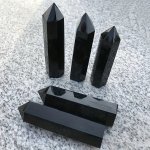 Natura L Obsidian Tower Point-black Gemstone Tower-crystal Obelisk Tower-generator Polished Crystal Home Decor Crystal Home Deco