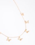Goldair Gold Butterfly Station Necklace