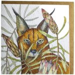 Caracal & Sugarbush Greeting Card