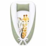 Sage Giraffe Leaf Baby Nest Pod Newborn Lounger
