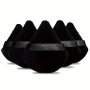 5pcs Soft Triangle Powder Puffs For Loose Powder Mineral Powder Body Powder Velour Cosmetic Foundation Sponges - Nude And Black - Beauty Makeup Tools