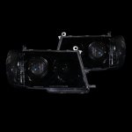 Toyota 100 105 Series Bushdoof Oem+ Bi-led Black Headlights Pair For