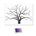 Fingerprint Tree Guest Book Canvas 12X16 In Unframed Thumbprint Tree Painting With Ink Pad For Wedding Birthday Baby Shower