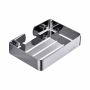 Stainless Steel Square Shape Soap Basket-chrome