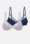 SIERRA 2 Pack Demi Bra - Lilac & Blue