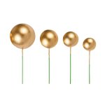 H-select Cake Ball Picks 2-4CM Gold 10PC Tbd