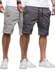 2PCS Men's Casual Cargo Shorts Drawstring Beach Golf Shorts For Summer Outdoor Activities
