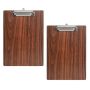 A4 Wooden Clipboard With Metal Clip Set Of 2