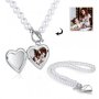 CNE104954 - Personalized Photo Heart Locket Necklace Stainless Steel