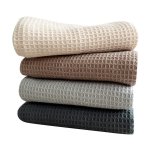 4PCS Waffle Dish Towels Household Kitchen Plain Rags Thickened Cleaning Cloth Kitchen Absorbent Square Towel Mixed Color