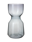 Modern Hourglass Shaped Glass Vase 30CM - None Grey