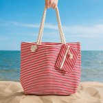Beach Bag Stripe Red