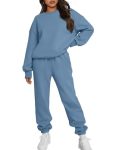 Trendy Queen Sweatsuits Women 2 Piece Outfits Two Piece Crewneck Sweatshirts Sets Lounge Fall Fashion Sweatpants 2025 Tracksuits