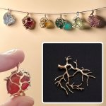 5PCS Tree-shaped Crystal Pendant Holders - Perfect For Diy Jewelry & Home Decor