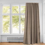 Ready Made Taped Curtain 230X218CM Brown
