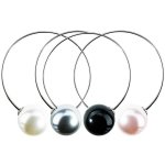 Blomdahl Titanium Earrings Half Sleeper Swarovski Crystal Pearls