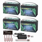 Djlbermpw 48V Lithium Golf Cart Battery 48 Volt 100AH LIFEPO4 Battery Built-in 100A Bms Includes 48V Voltage Equalizer 14.6V 10A
