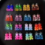 20 Pack Resin Gummy Bear Charms With Sparkles - Perfect For Diy Jewelry Hair Accessories Phone Case Decor And Home D Cor. Adorab