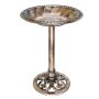 Traditional Ornamental Pedestal Garden Water Bird Bath - Brown