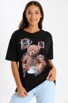 Ladies Printed Slogan Maxi T-shirts