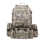 Tactical Backpack With 3 Molle Bags 55L - Grey