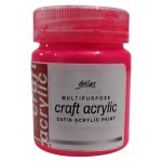 Atlas Multipurpose Craft Acrylic 100ML Neon Pink