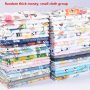 30pcs Thickened Twill Cartoon Printing Fabric Cotton Blend Fabric DIY Handcraft Fabric Creative Patchwork Doll Cloth